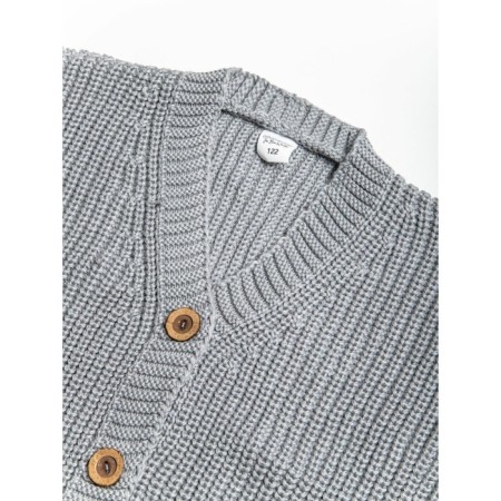 Cardigan Children's Knit, height 134 cm, gray color-10