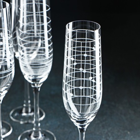 A set of champagne glasses “Viola. Elements ", 190 ml, 6 pcs-1