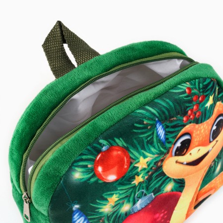 New Year's Baby backpack "The Christmas tree at the Christmas tree", 24x24 cm, for the New Year-5