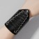 Bracelet Skin "Cuff" on lacing, medium, silver-black color,