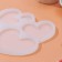 Form for the candy "hearts", silicone, 16 × 14 × 0.7 cm, 6 cells, white color