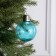 The Christmas ball "Santa Claus" is blue, batteries, 1 LED, glow warm white