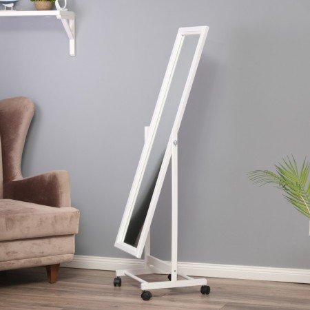 Floor mirror, 132x45 cm, white color-1