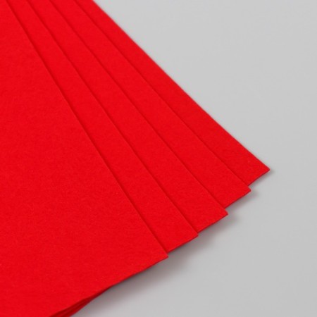 A set of felt 22x30 cm, 5 sheets, Korea, col. red-2