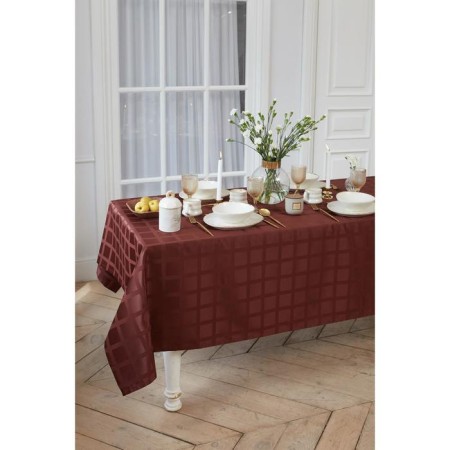 The tablecloth "Ethel" Geometry 150*250 +/- 3cm, central chocolate, pl. 192 g/m2, hl with VGMO-4