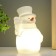 Nightnick "Snowman in a hat" LED from 3xlr44 batteries is white 7x7x12 cm