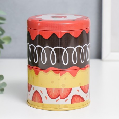 Копилка металл двойная "Еда" МИКС 12х8,5х8,5 см-4