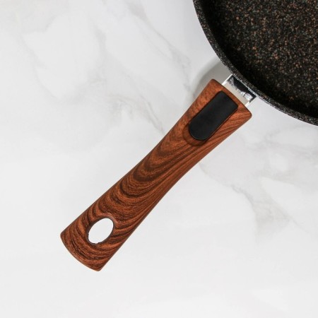 Granit Ultra pan, d = 26 cm, glass cover, removable handle, anti -stick coating-3