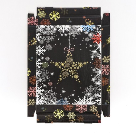 Folding box "Multi -colored snowflakes", 31.2 x 25.6 x 16.1 cm-7