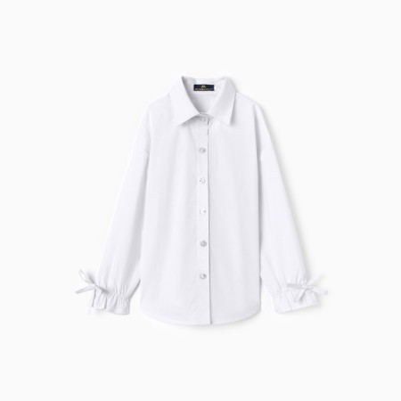 Blouse for girls, white color, height 128 cm