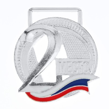 Prize medal 194 diam 3.5 cm. 2 place, tricolor. Color ser. Without a tape-2