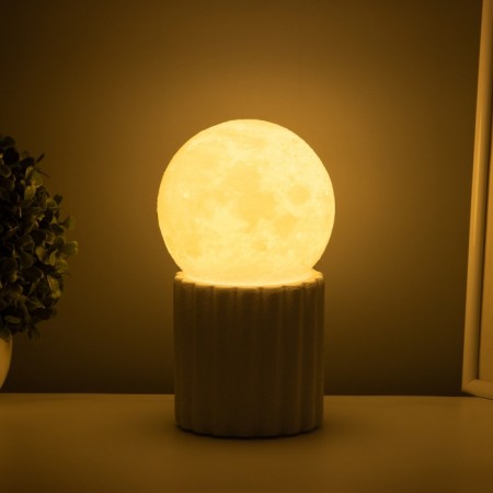 Table lamp "Moon" LED 1x40W E27 white 12x12x21cm-1