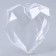 The basis for creativity and decoration "Heart", set of 3 pcs., Size 1 pc. - 8 × 8 × 5 cm