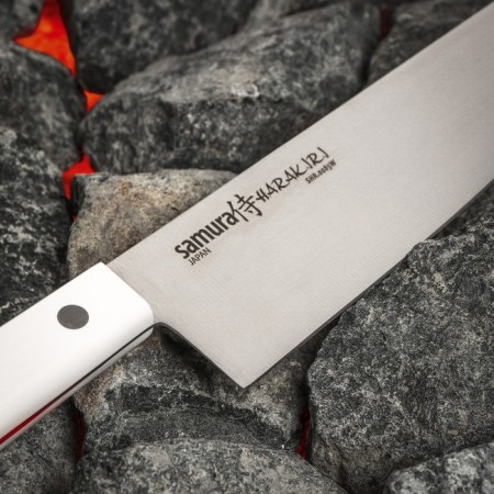 Kitchen knife samura harakiri, chef, blade 20.8 cm, white hilt-2
