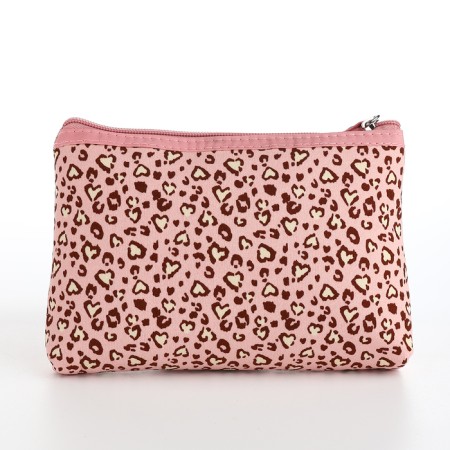 Simple cosmetic bag Leo, 20*3*12, lightning department, lining, pink-1