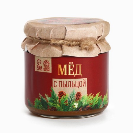 Honey with pollen "warm holidays", 250 g.