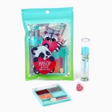 A set of children's cosmetics with the Lima Fresh Ring, Shadows 4 CV are 1.5 g each, shine 10 g, tone is transparent