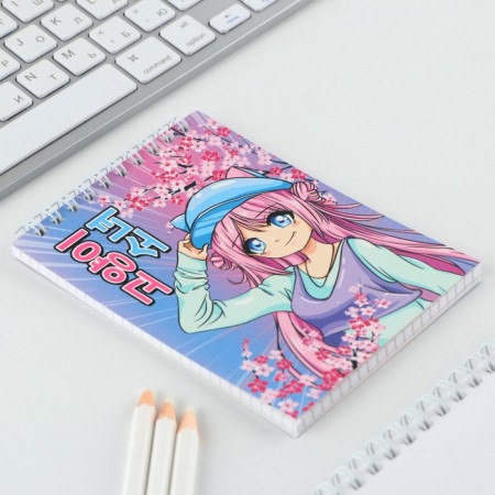 Notepad A6, 40 liters on the crest, soft cover "Anime"-3