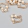 Decor for creativity plastic for metal "Heart with beads" gold 2.4x0.7x2.4 cm