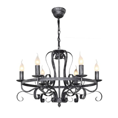 Palermo chandelier, 6x60W E14, black color