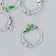 Decor for creativity metal, enamel "Vetochka with vines" silver 0.3x2.1x2.3 cm