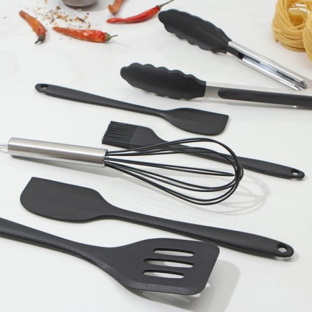 A set of kitchen utensils Black, 6 items, black color-2