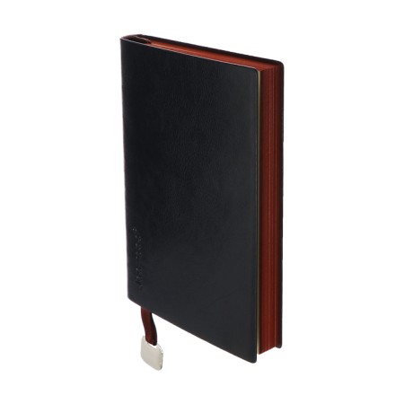 Organizer, A6, 116 sheets, cage, leatherette cover, brown cut, black-1
