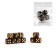 A set of dice of playing "Game time", 10 pcs, 1.6 x 1.6 cm, gold marble