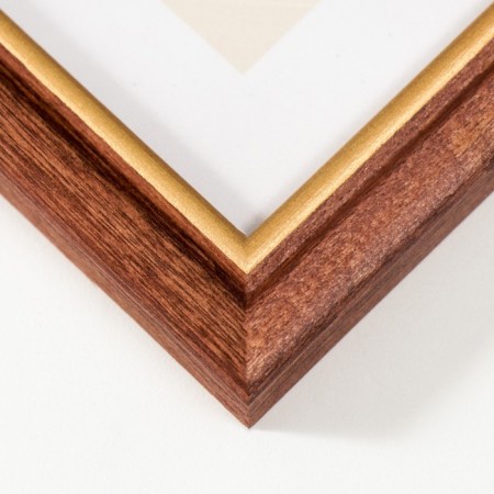 Photo frame pine С15 21x30 cm, 008 Mahagon 3 (plastic screen)-1