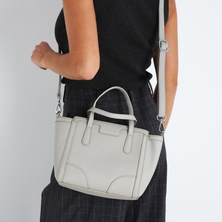 Bag Women's Tout with zipper, gray color-9
