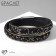 Bracelet skin "Stone luxury" Solder, gray color in silver, l = 37 cm