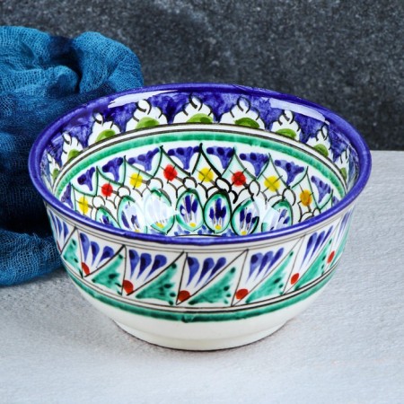 Rishtan ceramics "Patterns" 14.5 cm, small, blue-4