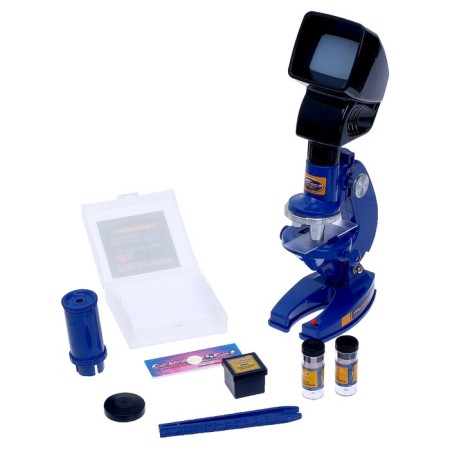 Children's microscope "Young researcher" 2 in 1, with backlight, a replaceable display and accessories-1