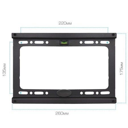 Kromax Ideal-5 bracket, fixed, 15-47 ", up to 35 kg, 20 mm from the wall, black-5