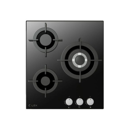 The hob Lex GVG 430 BL, gas, 3 burners, black
