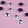 Rhinestones are sewing “circle”, from organic glass, with holography, d = 10 mm, 50 pcs