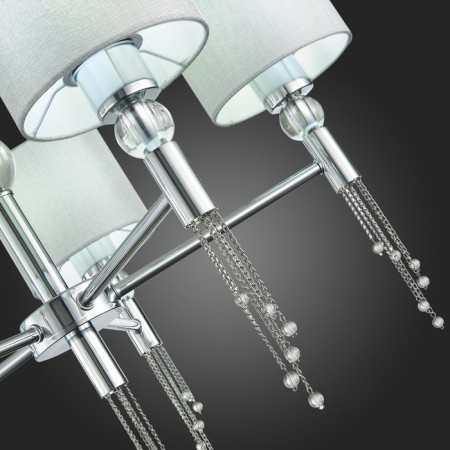 Suspended EVOLUCE lamp. Sle105173-05. Primma. 5x60 watts, E27, 65x65x48 cm, chromium color-7
