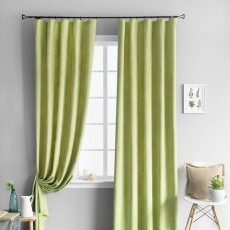 Set of curtains "Tina", size 2x145x270 cm, green color