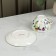 Service Porcelain Tea Daulay "Green Garden", 12 items: 6 cups 220 ml, 6 saucer d = 13 cm