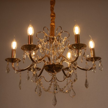 Vita chandelier 6x40W E14 gold 58x58x50 (88) cm-3