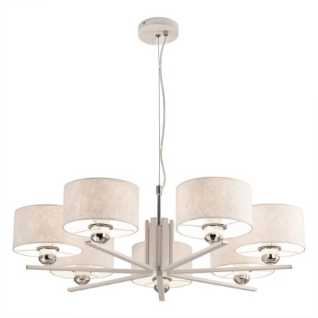 Suspended chandelier Citilux "Tilda" CL469170, 76x76x30 cm, 7x75W, E27, white color