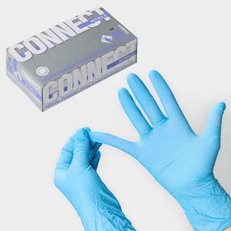 Nitrile nitrile gloves, observation, non -sterile, size S, 200 pcs/UP (100 pairs), blue color