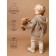 Sweater Children's Knitted Amarobaby Brush, height 86 cm, beige color