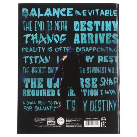 Diary for grade 1-11, in a soft cover, 48 l., Avengers-5