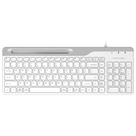Keyboard A4Tech FSTYLER FK25 White/Gray USB Slim