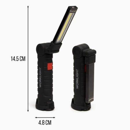 Battery working lamp, 5 W, 1200 mAh, Cob, LED, 3 modes, 14.5 x 4.8 cm