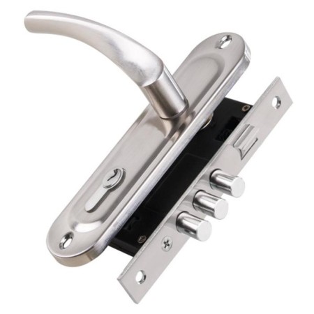 Soldering cylinder castle, with a latch with a Kit P15 4061/3 handle, 5 cl., Matte nickel color