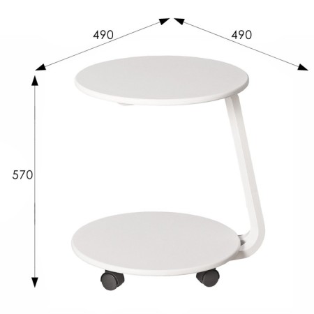 The Optima Table, 490x490x570, white-1