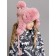 Children's hat with fur with fur, size 52, pink color