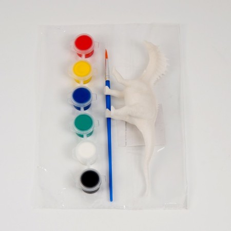 Set for creativity "Color the allosaurus", paint 6 colors of 2 ml, brush-2